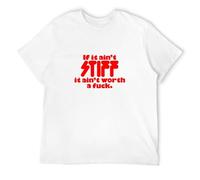 HUISHIJIA Stiff Records T-Shirt Graphic Tee Printed Top for Mens White M