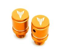 HUISI CNC Aluminum Rear View Side Mirrors Hole Plug Screws Caps Cover Bolts Fit For YAMAHA MT09 MT07 FZ09 FZ07 MT125 MT25 MT10 MT03 MT01(A Orange)