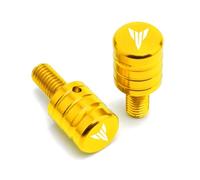 HUISI CNC Aluminum Rear View Side Mirrors Hole Plug Screws Caps Cover Bolts Fit For YAMAHA MT09 MT07 FZ09 FZ07 MT125 MT25 MT10 MT03 MT01(B Gold)