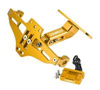 HUISI Fit For Ducati Scrambler 400 800 1100 797 Icon Dark Desert Sled Rear License Plate Holder Bracket Tail Tidy Fender Eliminator Kit(Gold)