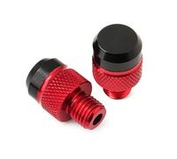 HUISI FIT FOR GROM MSX125 2014-2017 Grom 2023 2022 2021 Motorcycle Tire Valve Stem Caps Cover & Rearview Mirror Plug Hole Screw Cap(B Red)