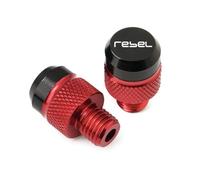 HUISI Fit For Rebel CMX 300 500 CMX300 CMX500 2017-2021 Motorcycle M10*1.25 Aluminum Screws Bolts Mirror Hole Plugs Cap(A Red)