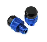 HUISI Fit For YAMAHA MT-07 FAZER MT Motorcycle M10*1.25 Aluminum Screws Bolts Mirror Hole Plugs Cap(D Blue)