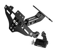 HUISI Fit For Yamaha V-MAX VMAX 1200/1300 1985-2017 Adjustable Rear Tail Tidy License Plate Holder Bracket Light(Black)