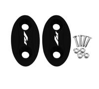 HUISI Fit For YZF-R1 R1 2009-2016 2017 2018 Motorcycle CNC Windscreen Mirror Hole Cover Driven Eliminators Cap Accessories Yzfr1(Black)