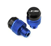 HUISI M10X1.25 Fit For Yamaha XJ6 DIVERSION Xj6 XJ6-S XJ6-F 2009 2010-2022 Motorcycle CNC Aluminum Rear View Mirror Hole Plug Screw Caps(A Blue)