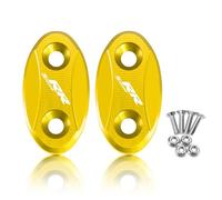 HUISI Motorcycle CNC Windscreen Driven Mirror Eliminators Cap Fit For S1000RR S1000 RR 2009-2017 Hole Cover Accessories(Gold)