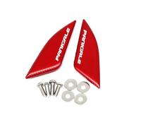 HUISI Motorcycle CNC Windscreen Mirror Cover Driven Eliminators Cap Fit For PANIGALE V4R V4S V4(Red)