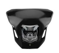 HUISI Motorcycle LED Beam Headlamp Fit For KTM EXC SXF MX 125 150 200 250 300 350 450 500 Motocross Headlight Plate Enduro(Black)