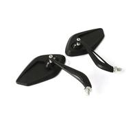 HUISI Motorcycle Side Rearview Mirrors Aluminum Adjustable Rear View Mirror Fit For Kawasaki Z 1000 Z1000 Z750 R Z750R W650 W800(Black)