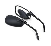 HUISI Universal For M8 M10 Threaded Caliber Motorcycle Large Mirror Large Field Of View Fit For E-bike Scooter Moto Mirror Aluminum Alloy(Black A)