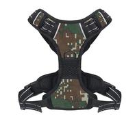 huitban Dog Harness,Adjustable Soft Padded Dog Vest, Dog Harness Vest with a Safety Buckle is Easy to wear,Breathable Nylon Dog Harness with Ring Buckle on The Front Chest ack(Dark Green Camo S