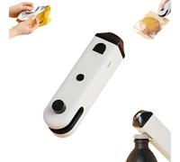 Huiteng XR Mini Bag Sealer with Cutter and Magnet, 4 in 1 Portable Mini Sealer for Plastic Bags, 800mAh Rechargeable Bag Sealer for Plastic Bags, Foods Storage, Snack Fruits Cookies Fresh (White)
