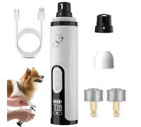 Huiteng XR Silent Groom Pro Nail Grinder, Professional Dog Nail Grinder with Dual LED Lights, Triple Speed Settings, 2000mAh Battery, Ultra Quiet Operation for Stress-Free Grooming (White)