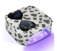 HUITINE - Cordless UV LED Nail Lamp, Rechargeable 80W UV Gel Nail Light with 5 Timers and Mirror Base, Professional Gel Light Dryer, Diamond Curing Lamp