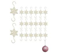 Huitrcrio Christmas Tree Ornament Hooks,S Hook Snowflake Ornament Hangers 10/20 | Metal Rustproof Reusable Ornament Hangers For Christmas Tree Decoration, Decorative Hooks For Christmas Balls