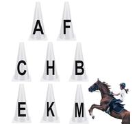 Huitrcrio Dressage Letters Cones, Dressage Markers, Dressage Letters For Ar-ena, Dressage Marker Cones, Portable Dressage Cones Horse Training Competition Equipment For Equestrian Athletes And Events