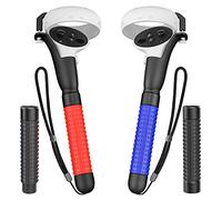 HUIUKE VR Game Handle Accessories for Quest 2 Controllers, Handles Extension Grips for Playing Beat Saber Gorilla Tag Games, VR Golf Club Attachment Compatible with Playing Golf+ First Person Tennis