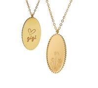 Huiuy Grandmother Gift Birth Flower Bouquet Necklace Gift for Grandma Mom Mothers Day Birthday Jewelry Gifts for Women Nana Mimi Necklace, 18 inches, Metal, No Gemstone