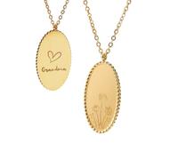 Huiuy Grandmother Gift Birth Flower Bouquet Necklace Gift for Grandma Mom Mothers Day Birthday Jewelry Gifts for Women Nana Mimi Necklace, 18 inches, Metal, No Gemstone