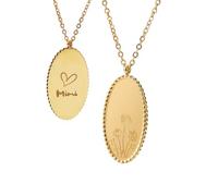 Huiuy Grandmother Gift Birth Flower Bouquet Necklace Gift for Grandma Mom Mothers Day Birthday Jewelry Gifts for Women Nana Mimi Necklace, 18 inches, Metal, No Gemstone