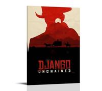 HUIWREYWQRO Django Unchained Poster Wall Art Painting for Living Room Bed Room Decor Canvas Wall Art Poster 20x30inch(50x75cm) Frame-style