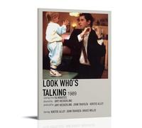 HUIWREYWQRO Look Who's Talking Poster Wall Art Painting for Living Room Bed Room Decor Canvas Wall Art Poster 12x18inch(30x45cm) Frame-style