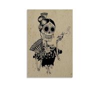 HUIWREYWQRO Viva La Muerte Poster Wall Art Painting for Living Room Bed Room Decor Canvas Wall Art Poster 20x30inch(50x75cm) Unframe-style