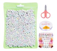 huixiaoqing 800 Pcs Letter Clay Beads for Friendship Bracelet Making Kit, Alphabet Beads for DIY Necklace Bracelet Jewelry Making, Bestie Friend Gifts (Multicolor Letter White Bead)