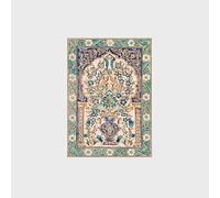 Huixin Bay Long carpet runner Hallways 80X160CM Flower Green Persian Bird Kitchen Rugs Non-slip Mat Comfort Mats All-Purpose Floor Mats For Bathroom or Workstations
