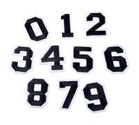 HUIXUN10PCs/Set Number 0-9 Patches for Clothing Iron On Applique Embroidery Sticker Badge DIY Garment Jeans Accessories