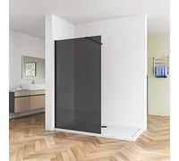 Huiyang 1000mm Walk in Shower Enclosure 8mm Dark Grey Easy Clean Safety Glass Shower Cubicles Wet Room Shower Screen Bath Screen