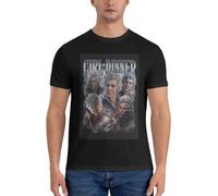 HUIYIPU 100-Cotton-Astarion-Baldurs-Gate-3-Girl-Dinner-Vintage-1-T-shirt-Male-Oversized-T Black