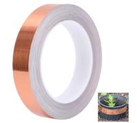 huiyonglan 20mm X 25m Copper Slug Tape, Adhesive Copper Slug Snail Repellent, Copper Foil Tape Slugs, Copper Foil Tape for Guitar and Emi Shielding, Soldering,Electrical Repairs, Plant Protection