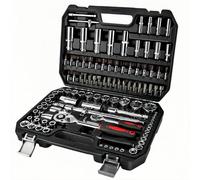 HUIYOPU 108-Piece Socket Set,1/4" &1/2" Drive Ratchet with Bits, Quick Release Ratchet Wrench - CR-V Mechanic Tool Set for Home Repairs, Workshops, Car Bicycle Repair, DIY, Engineering Studies