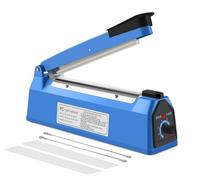 HUIYOPU 300mm Impulse Heat Sealer Machine - Manual Sealer for Plastic Bags PE PP with Extra Replace Element Grip