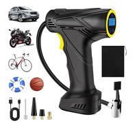 HUIYOPU Cordless Tyre Inflator Air Compressor, 150PSI 12V Protable Car Tyre pump 6000mAh, Auto Shut Off Electric Digital Tyre pump with LED Light & 4 Nozzles Suitable for Car Motorcycle Bicycle