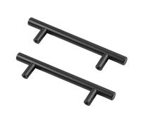 huiyoujiu 20 Pieces of Black Stainless Steel Kitchen Cabinet Handles, Drawer Handles, Wardrobe and Bathroom Universal Modern Simple Anti-Rust Furniture Hardware with 160mm Hole Spacing