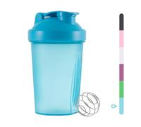 huiyoujiu Protein Shaker Bottle, Supplements Shakers with Mixing Ball, Portable Workout Water Cup with Leakproof Flip-on Lid, 400ml Fitness Milkshake Bottle for Gym, Sports, Fitness