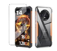 HuiYouMY 2-in-1 Case Compatible with Cubot King Kong ES Cover with 1 Pack Tempered Glass Screen Protector for Cubot King Kong ES, Slim Fit Soft TPU Shockproof Anti-Scratch Phone Case - Clear