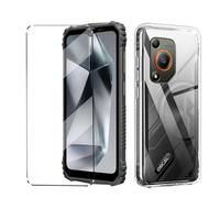 HuiYouMY 2-in-1 Case Compatible with OSCAL MARINE 1 Phone cover with 1 Pack Tempered Glass Screen Protector for OSCAL MARINE 1, Slim Fit Soft TPU Shockproof Anti-Scratch Phone Case - Clear