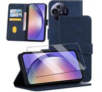HuiYouMY 2-in-1 Case Compatible with TCL 50 Pro NXTPAPER 5G Leather Phone Case, Wallet Case [Card Slots] [Kickstand] Magnetic Closure Full Protection Book Folio Design wallet flip phone case - Navy