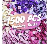 HUIZDQ 1500 Pieces Building Bricks, Classic Bulk Small Blocks, Classic Building Bricks Set Basic Building Blocks Compatible with All Major Brands(Girl Colour)
