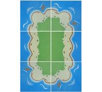 HUIZDQ 6 Pack Classic Island Baseplates Building Plates for Building Bricks 100% Compatible with All Major Brands-Baseplate, For Kids 3 Years Up, 10" x 10"