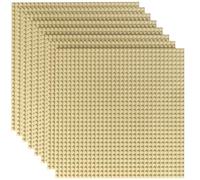 HUIZDQ 8 Pack Classic Baseplates Building Plates for Building Bricks 100% Compatible with All Major Brands-Baseplate, For Kids 3 Years Up, 10" x 10", Sand