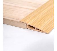 HUIZHENSHENG 10FT/3meter Floor Transition Strip Vinyl Door Threshold Flooring Transition Self Adhesive Carpet Edging For Laminate Doorway Edge， Height Threshold Ramps(Size:7-10mm,Color:wood grain)