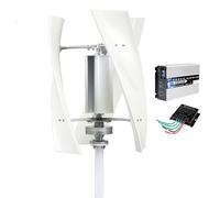 HUIZHITENGDA 10000W Portable Noiseless Wind Turbine Generator Kit, Three-Phase AC 12V 24V 48V 220V Wind Power Turbine Generator Kit for Home Boats & Street Lighting (White),24V