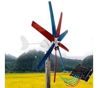 HUIZHITENGDA 12V/24V Vertical Axis Wind Turbine Portable Wind Generator,Wind Speed of 2.5M/S To Start Maximum Power 10000W IP67 Free Energy for Home Rvs,48V