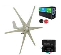 HUIZHITENGDA 20000W 12V Wind Turbine Generator Kit - High Output 6-Blade Wind Power with MPPT Controller for Home, Farm & Industrial Use,220V