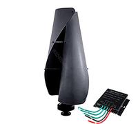 HUIZHITENGDA 20000W Wind Turbine Generator Vertical Axis + Controller 12V / 24V /48V /220V Wind Turbines Horizontal Home Powers Windmill Energy Systems Charging, Black,220V